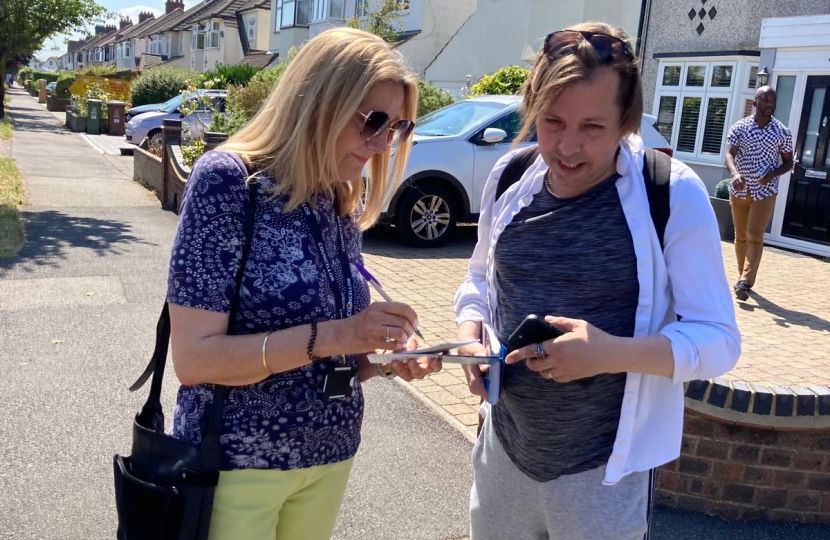Cllrs Taylor and Ward-Wilson collating casework 