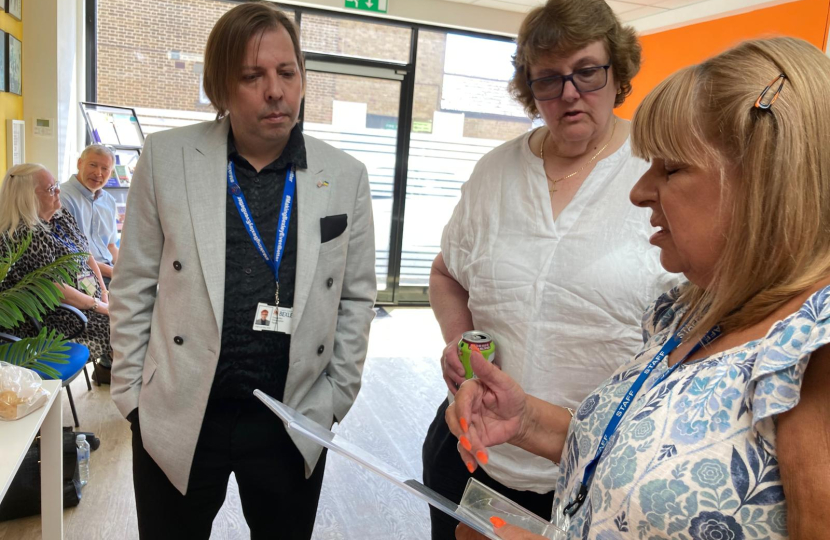 Councillors touring the pantry 