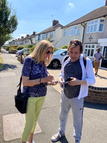 Cllrs Taylor and Ward-Wilson collating casework 